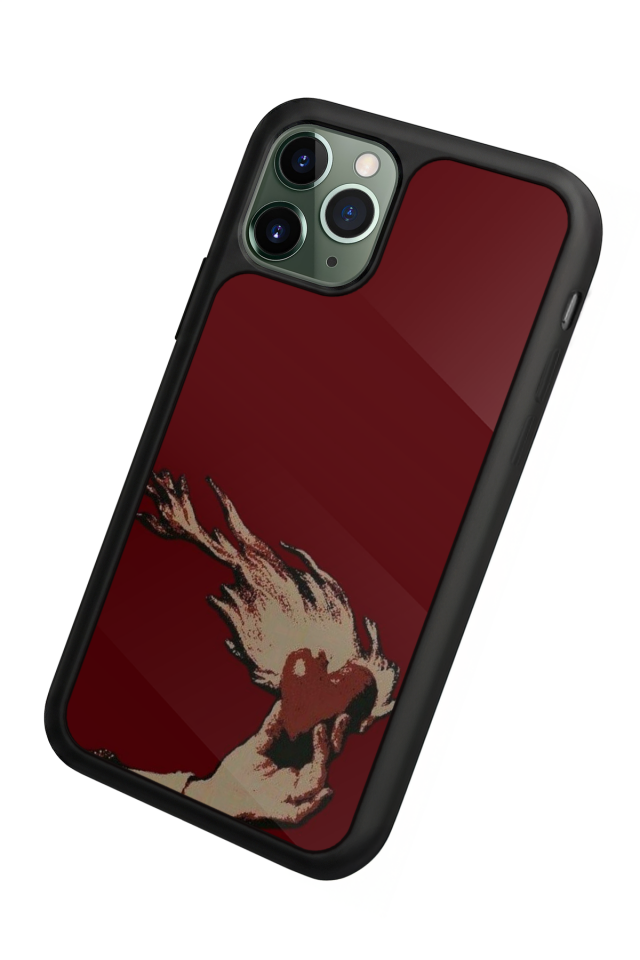 iPhone 11 Pro Max Uyumlu Kalp Love Tasarımlı Glossy Premium Kılıf