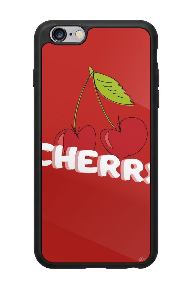iPhone 6 Plus Uyumlu Kiraz Tasarımlı Glossy Premium Kılıf