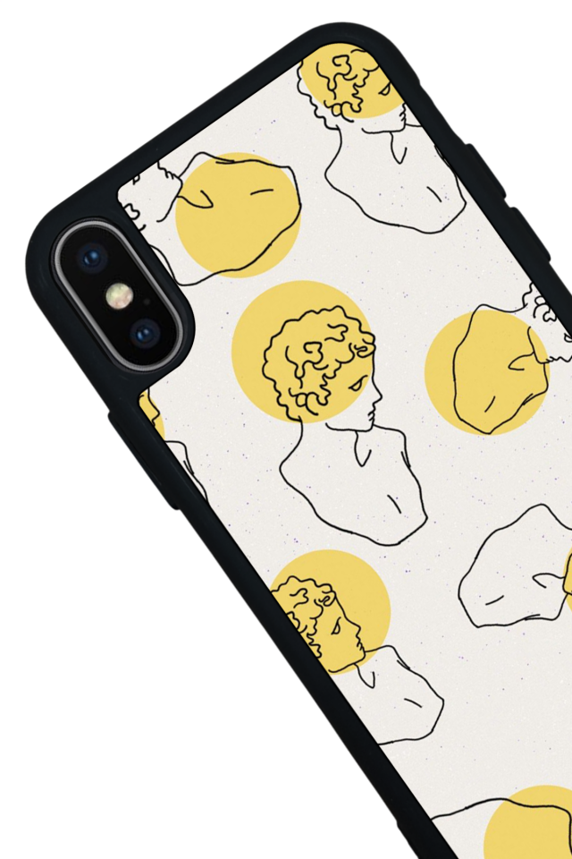 iPhone XS Max Uyumlu Line Art Tasarımlı Glossy Premium Kılıf