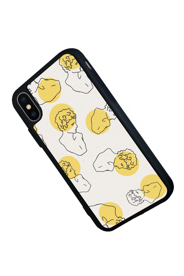 iPhone XS Max Uyumlu Line Art Tasarımlı Glossy Premium Kılıf