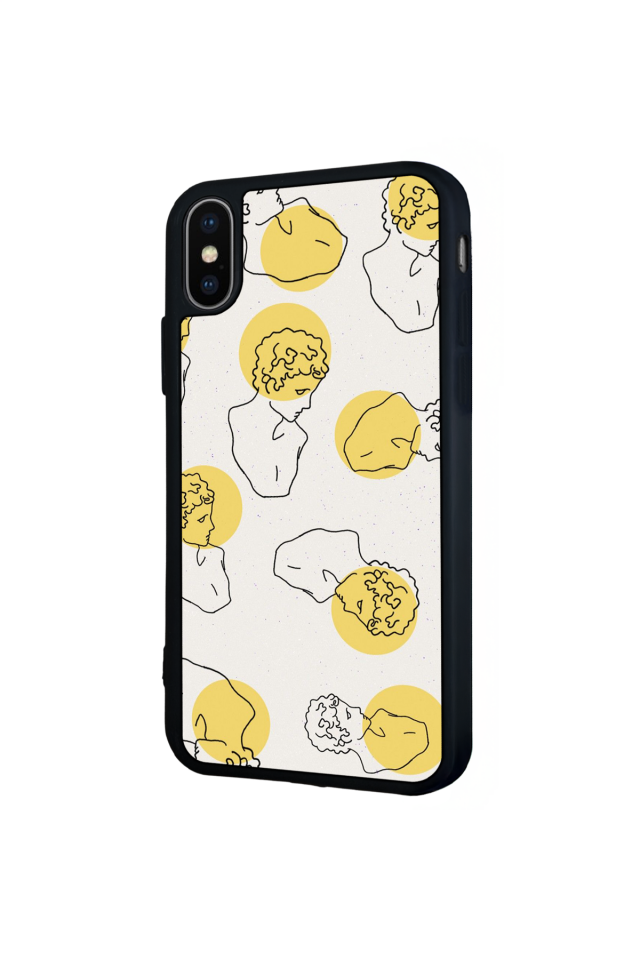 iPhone XS Max Uyumlu Line Art Tasarımlı Glossy Premium Kılıf