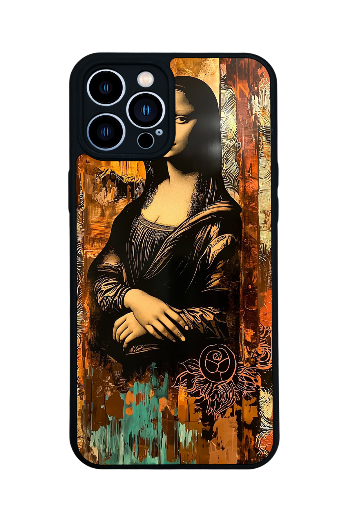 iPhone 13 Pro Max Uyumlu Monalisa Tasarımlı Glossy Premium Kılıf