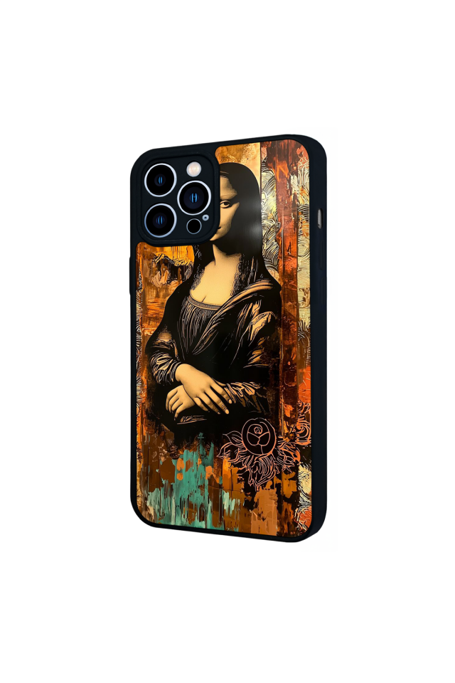 iPhone 13 Pro Max Uyumlu Monalisa Tasarımlı Glossy Premium Kılıf