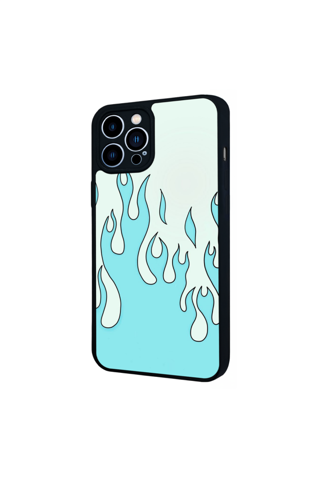 iPhone 12 Pro Max Uyumlu Retro Flame Patterns Tasarımlı Glossy Premium Kılıf