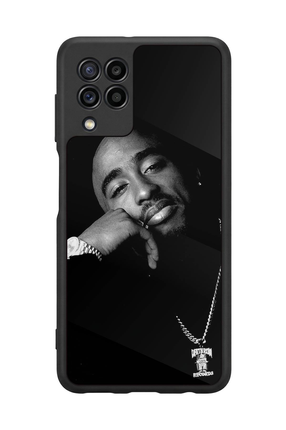 Samsung Galaxy M32 Uyumlu Tupac Tasarımlı Glossy Premium Kılıf