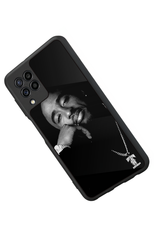 Samsung Galaxy M32 Uyumlu Tupac Tasarımlı Glossy Premium Kılıf
