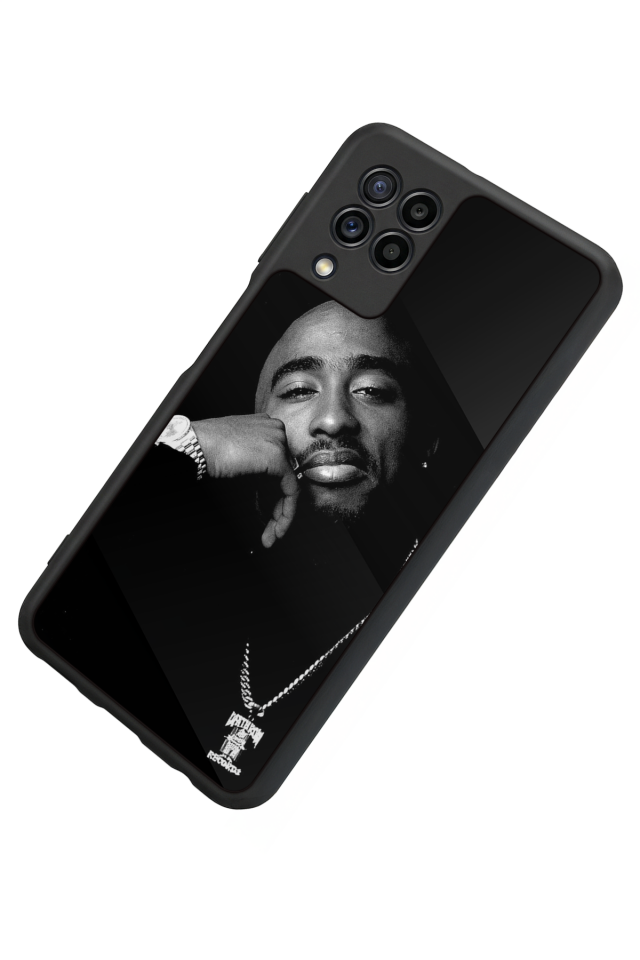 Samsung Galaxy M32 Uyumlu Tupac Tasarımlı Glossy Premium Kılıf