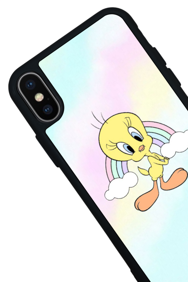 iPhone X/ XS Uyumlu Tweety Tasarımlı Glossy Premium Kılıf