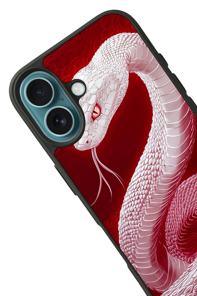iPhone 16 Uyumlu Yılan Tasarımlı Glossy Premium Kılıf