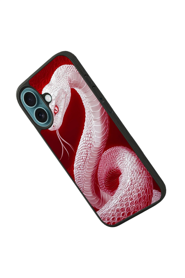 iPhone 16 Uyumlu Yılan Tasarımlı Glossy Premium Kılıf