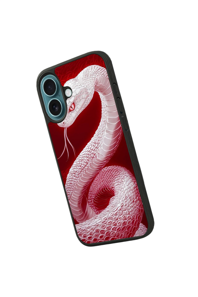 iPhone 16 Uyumlu Yılan Tasarımlı Glossy Premium Kılıf