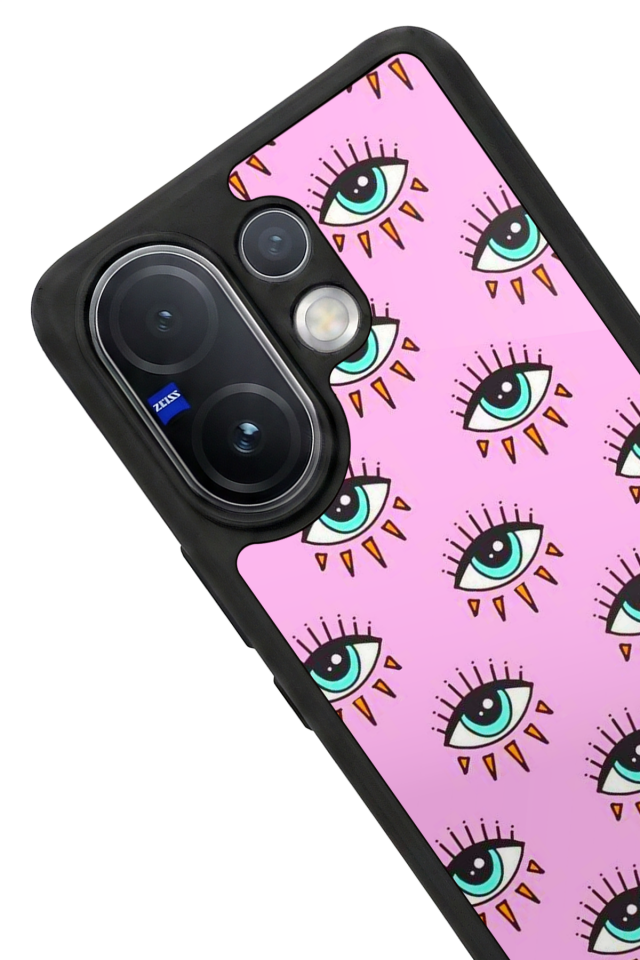 Vivo V60 Uyumlu Göz Tasarımlı Glossy Premium Kılıf