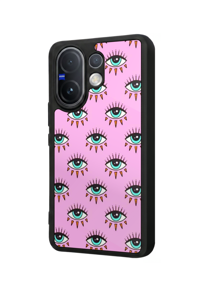 Vivo V60 Uyumlu Göz Tasarımlı Glossy Premium Kılıf