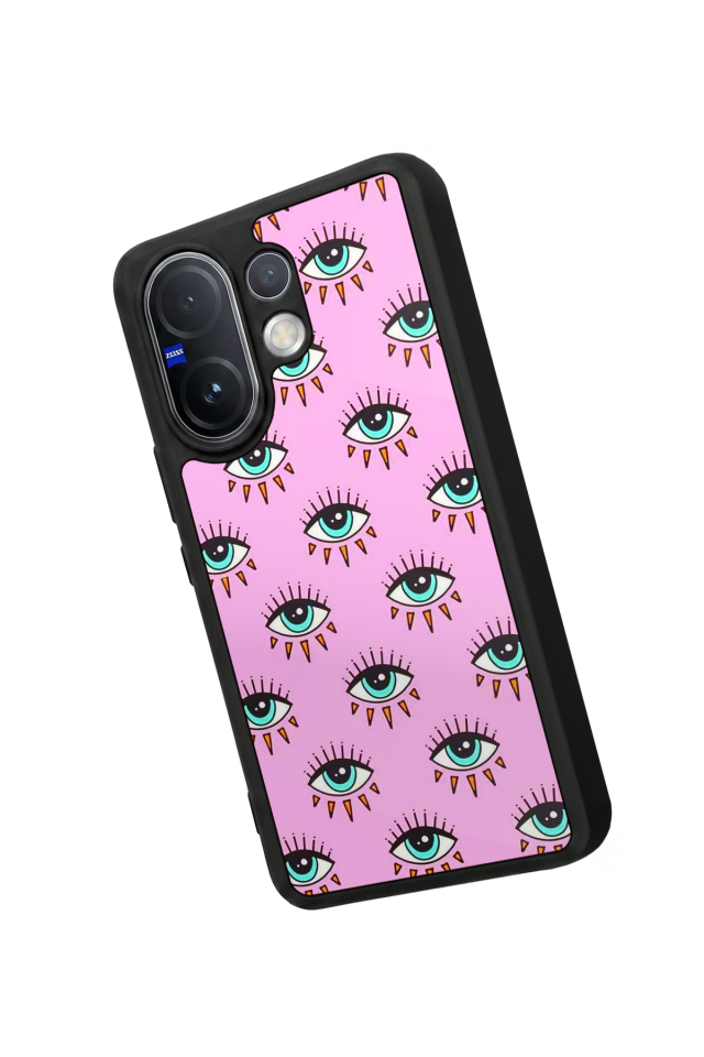 Vivo V60 Uyumlu Göz Tasarımlı Glossy Premium Kılıf