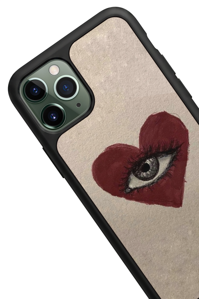 iPhone 11 Pro Max Uyumlu Kalp Love Tasarımlı Glossy Premium Kılıf