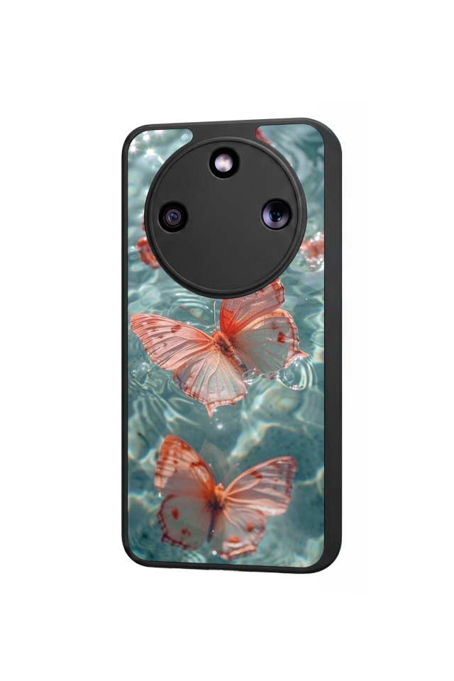 Honor Magic 8 Lite Uyumlu Kelebek Tasarımlı Glossy Premium Kılıf