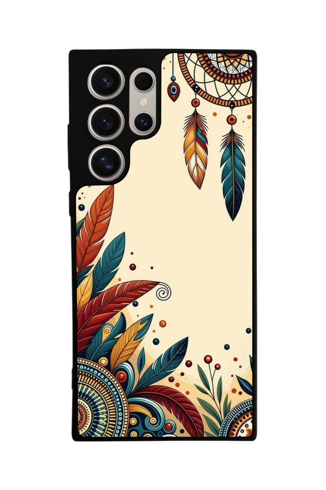 Samsung Galaxy S22 Ultra Uyumlu Mandala Tasarımlı Glossy Premium Kılıf