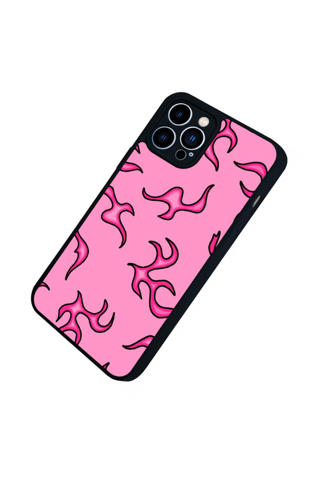 iPhone 12 Pro Max Uyumlu Retro Flame Patterns Tasarımlı Glossy Premium Kılıf