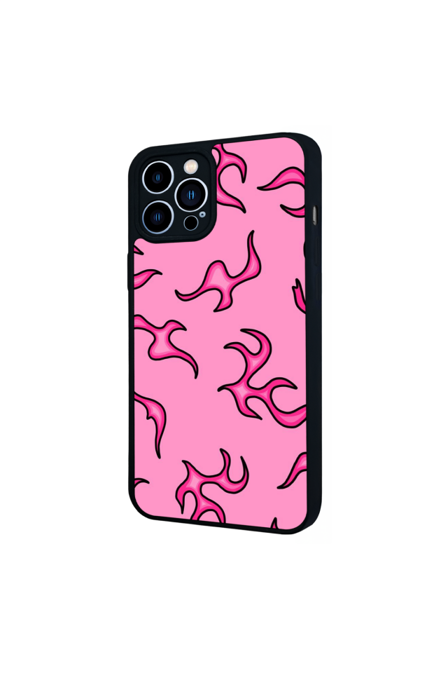 iPhone 12 Pro Max Uyumlu Retro Flame Patterns Tasarımlı Glossy Premium Kılıf