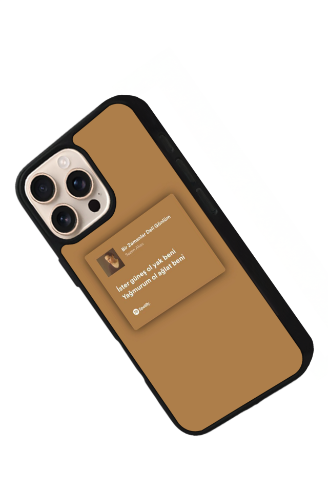 iPhone 14 Pro Uyumlu Sarki Sozleri Tasarımlı Glossy Premium Kılıf