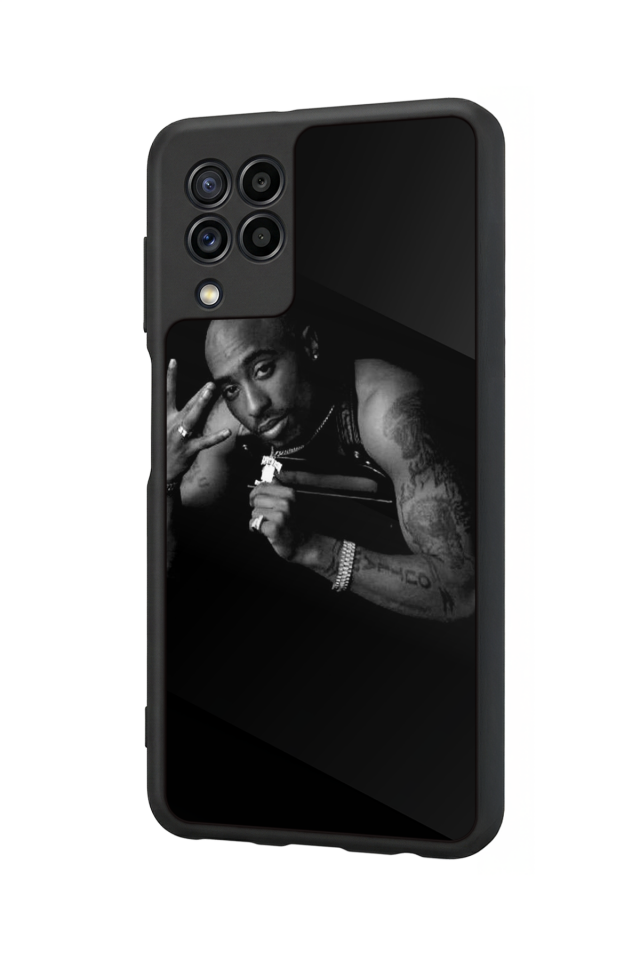 Samsung Galaxy M32 Uyumlu Tupac Tasarımlı Glossy Premium Kılıf