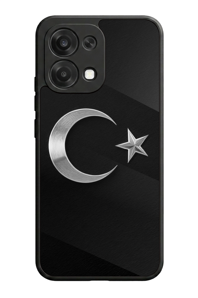 Oppo A6 Pro Uyumlu Türk Bayragi Tasarımlı Glossy Premium Kılıf