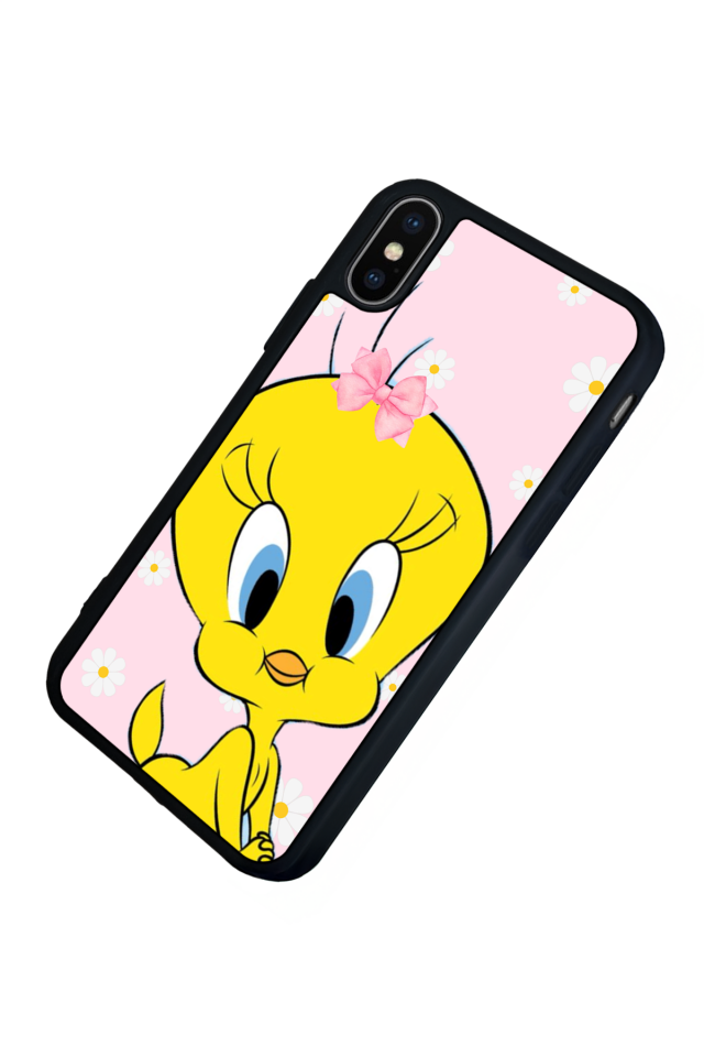 iPhone X/ XS Uyumlu Tweety Tasarımlı Glossy Premium Kılıf