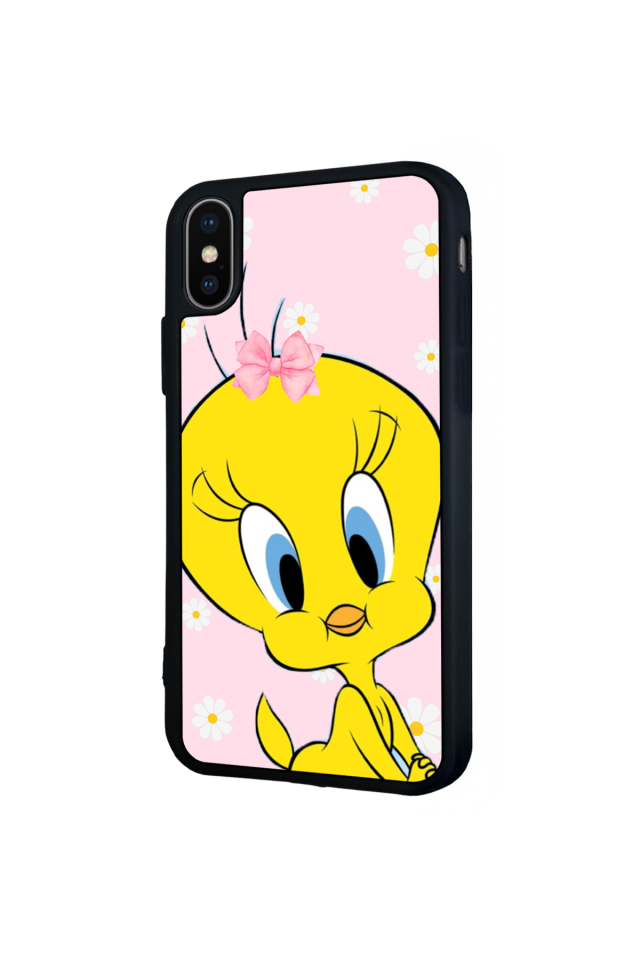 iPhone X/ XS Uyumlu Tweety Tasarımlı Glossy Premium Kılıf