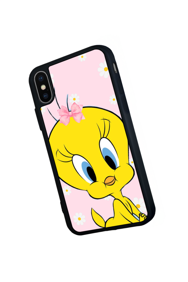 iPhone X/ XS Uyumlu Tweety Tasarımlı Glossy Premium Kılıf