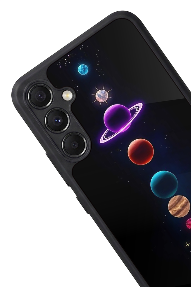 Samsung Galaxy M34 Uyumlu Uzay Tasarımlı Glossy Premium Kılıf