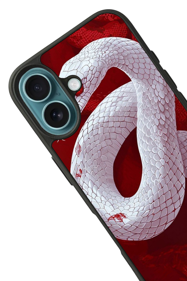 iPhone 16 Uyumlu Yılan Tasarımlı Glossy Premium Kılıf