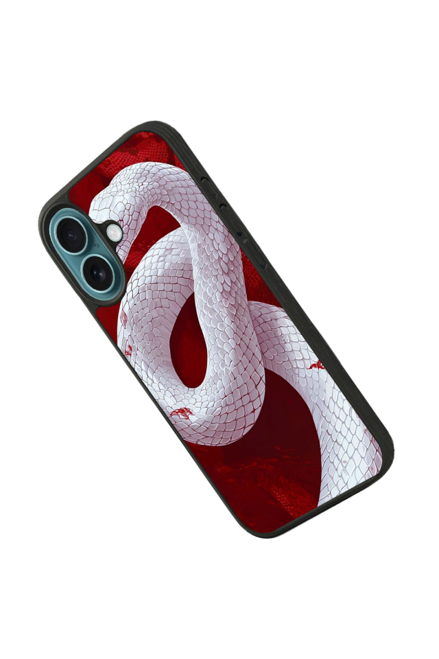 iPhone 16 Uyumlu Yılan Tasarımlı Glossy Premium Kılıf