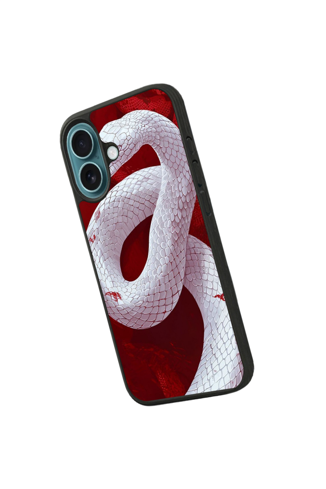 iPhone 16 Uyumlu Yılan Tasarımlı Glossy Premium Kılıf