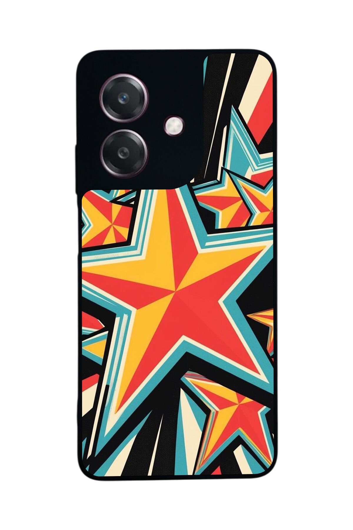 Oppo A3 5G Uyumlu Retro Yildizlar Tasarımlı Glossy Premium Kılıf