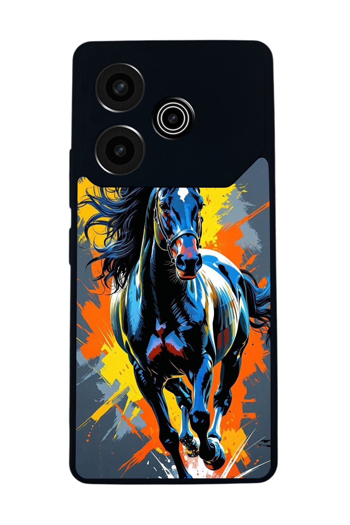 Tecno Pova 6 Uyumlu At Horse Tasarımlı Glossy Premium Kılıf