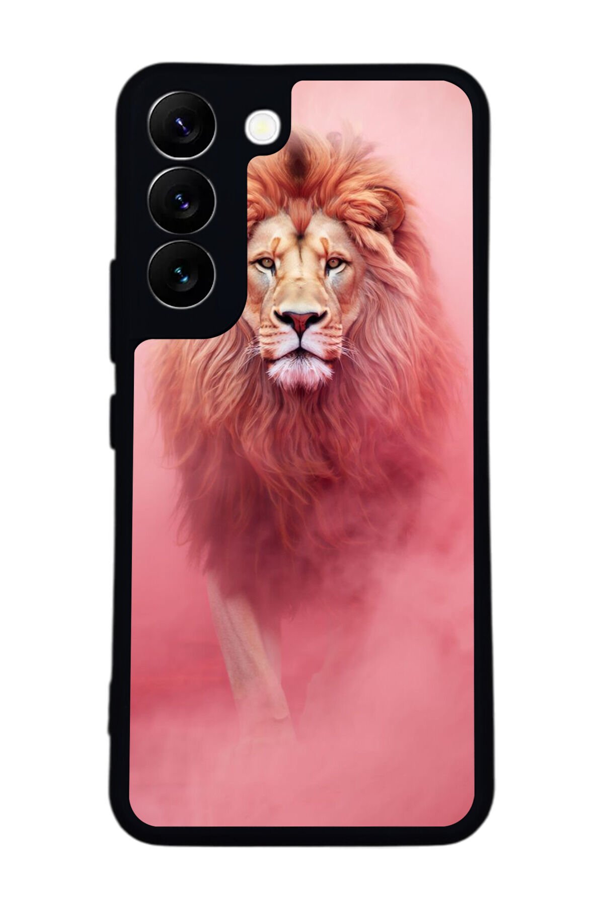 Samsung Galaxy S22 Uyumlu Aslan Tasarımlı Glossy Premium Kılıf