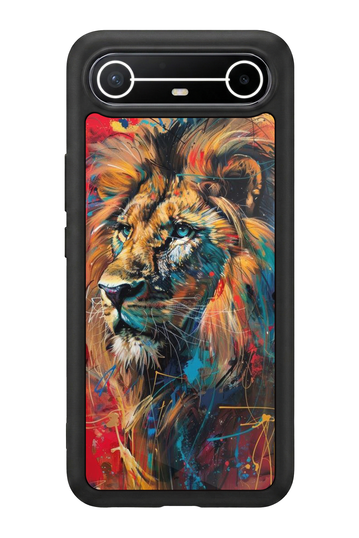 Tecno Spark Slim 5G Uyumlu Aslan Tasarımlı Glossy Premium Kılıf