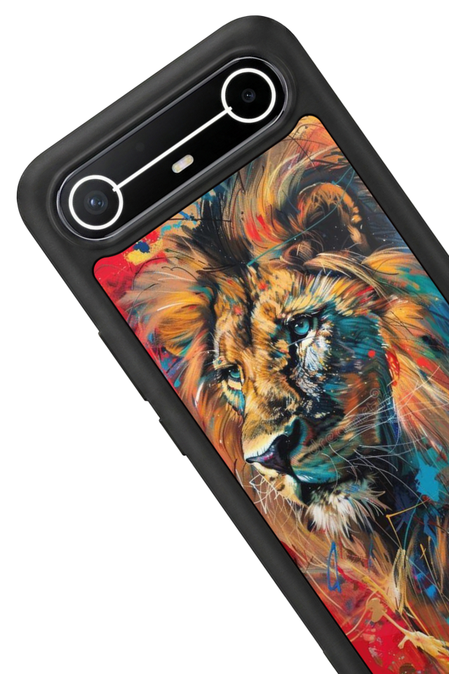 Tecno Spark Slim 5G Uyumlu Aslan Tasarımlı Glossy Premium Kılıf
