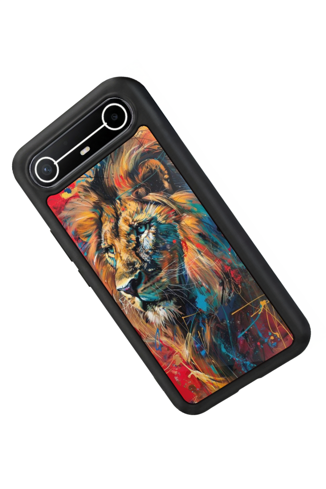 Tecno Spark Slim 5G Uyumlu Aslan Tasarımlı Glossy Premium Kılıf