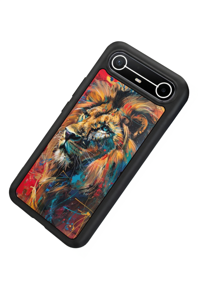 Tecno Spark Slim 5G Uyumlu Aslan Tasarımlı Glossy Premium Kılıf