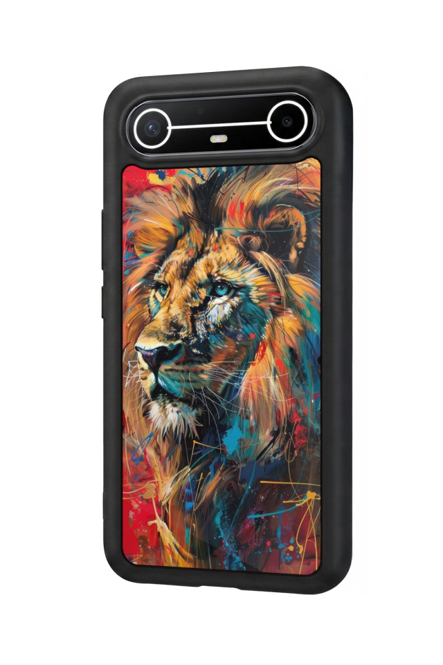 Tecno Spark Slim 5G Uyumlu Aslan Tasarımlı Glossy Premium Kılıf