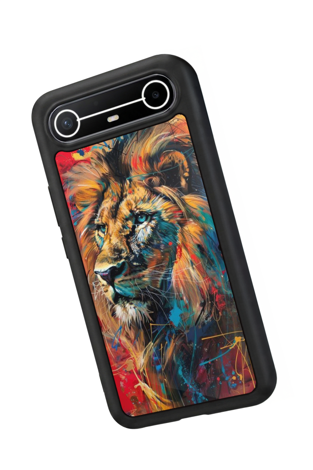Tecno Spark Slim 5G Uyumlu Aslan Tasarımlı Glossy Premium Kılıf
