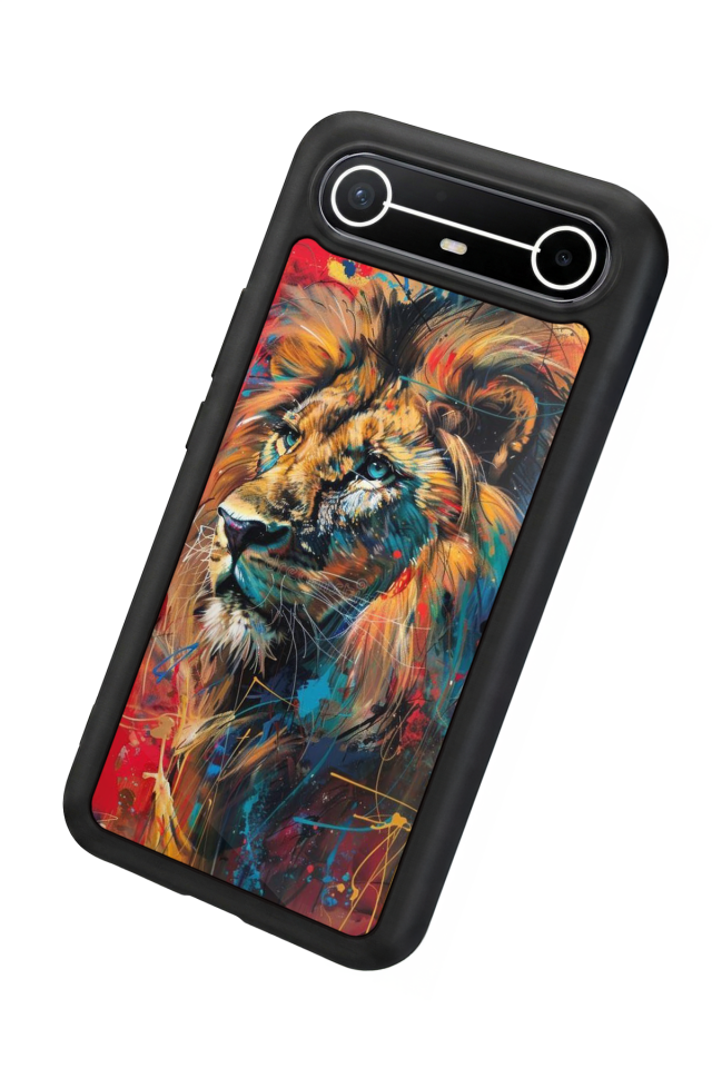 Tecno Spark Slim 5G Uyumlu Aslan Tasarımlı Glossy Premium Kılıf
