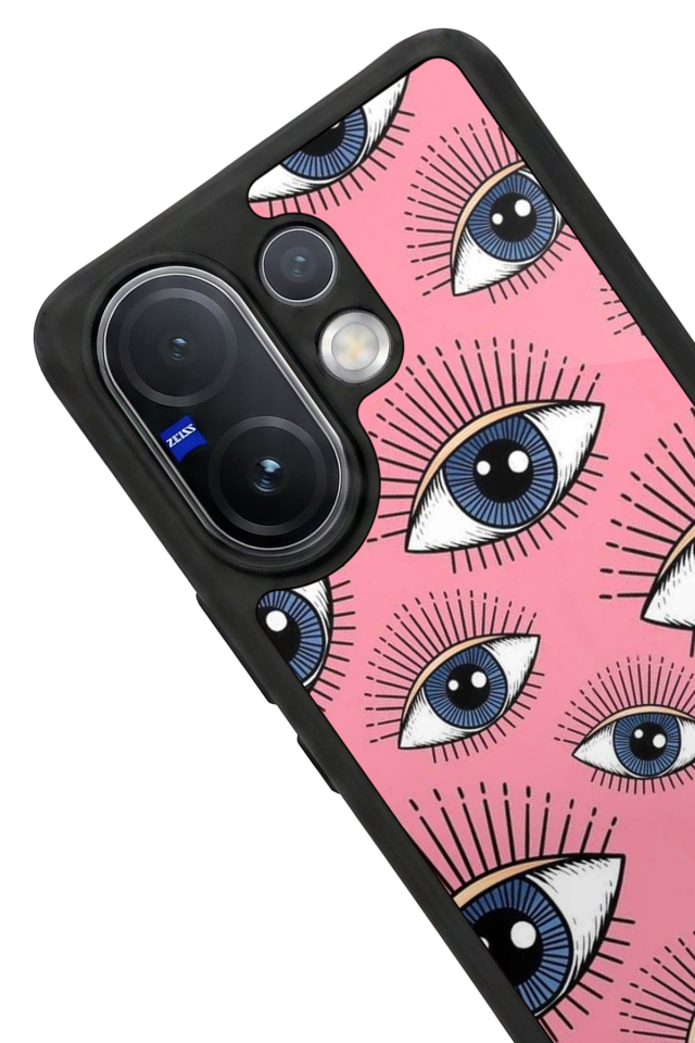 Vivo V60 Uyumlu Göz Tasarımlı Glossy Premium Kılıf