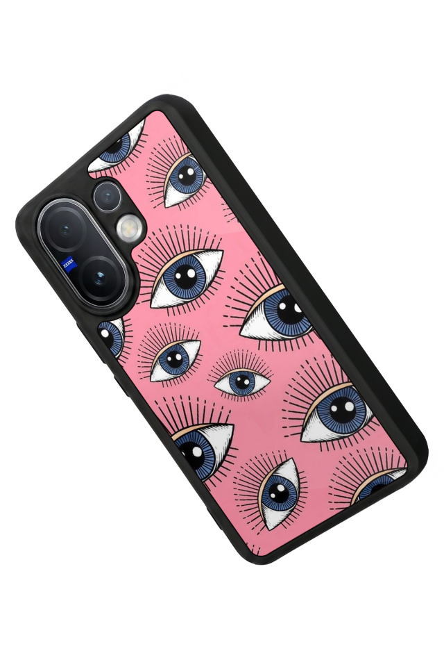 Vivo V60 Uyumlu Göz Tasarımlı Glossy Premium Kılıf