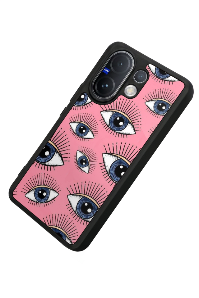Vivo V60 Uyumlu Göz Tasarımlı Glossy Premium Kılıf