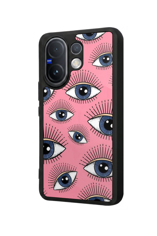 Vivo V60 Uyumlu Göz Tasarımlı Glossy Premium Kılıf