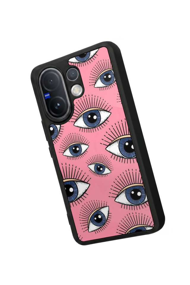 Vivo V60 Uyumlu Göz Tasarımlı Glossy Premium Kılıf