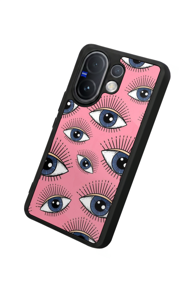 Vivo V60 Uyumlu Göz Tasarımlı Glossy Premium Kılıf
