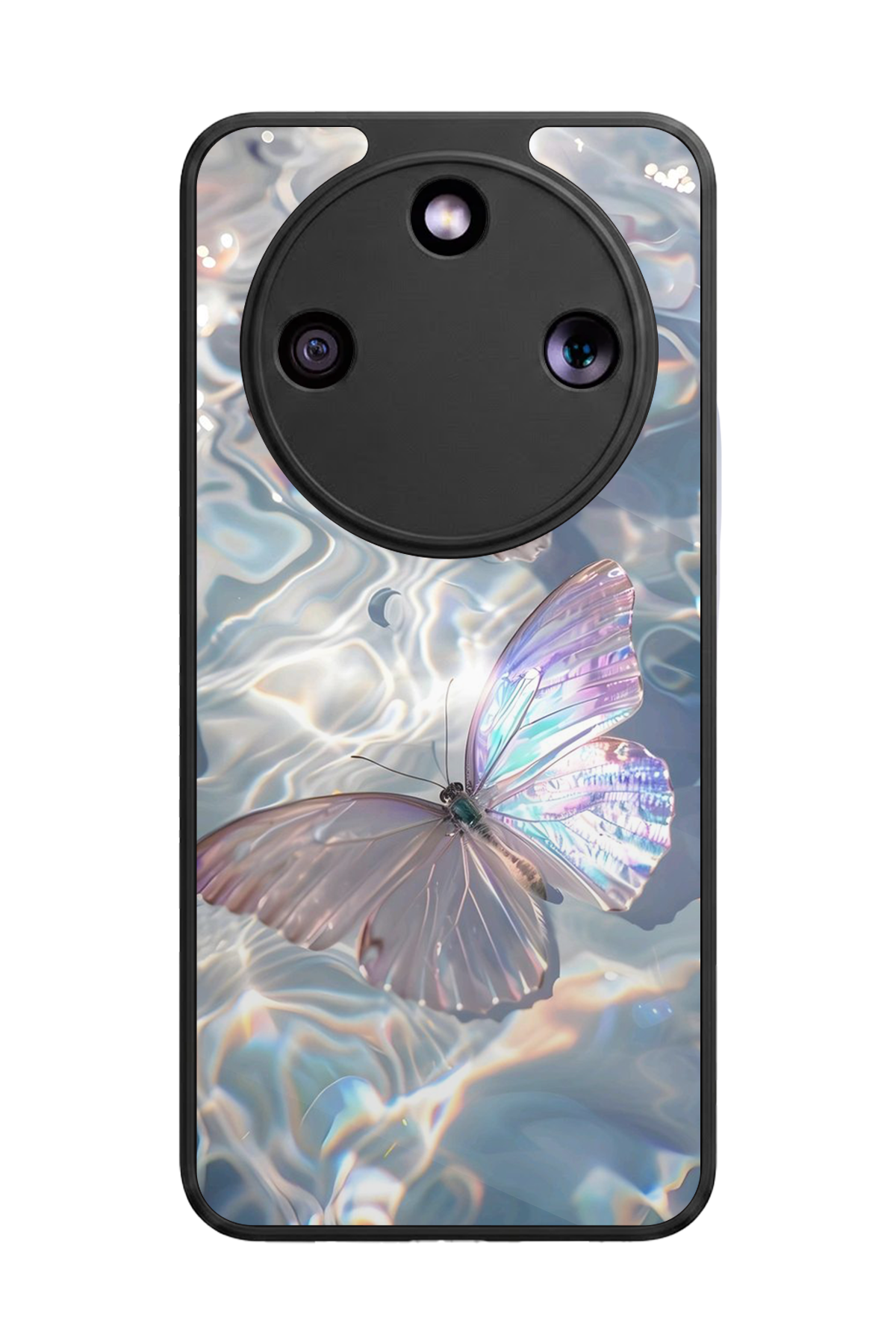 Honor Magic 8 Lite Uyumlu Kelebek Tasarımlı Glossy Premium Kılıf